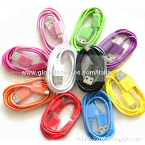 Micro USB Cable with Data and Charging Sync, Molded Type Connector, 1 to 10m Available Length